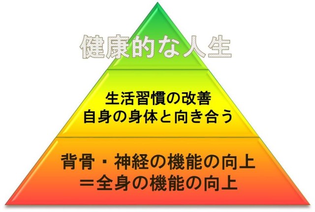 健康ピラミッド。柏市で整体なら宮田カイロプラクティックにお任せください。